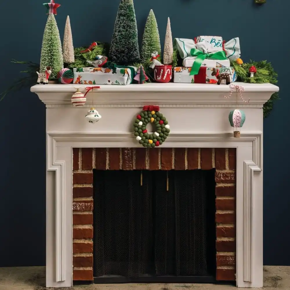 Alternative view of Danica Jubilee Felt Wool Trivet | Wreath Christmas