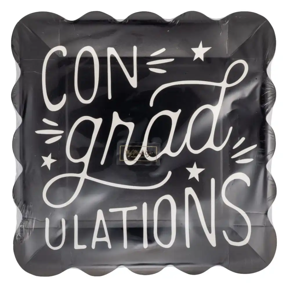 Alternative view of My Mind's Eye 8-Piece ConGRADulations Paper Plates