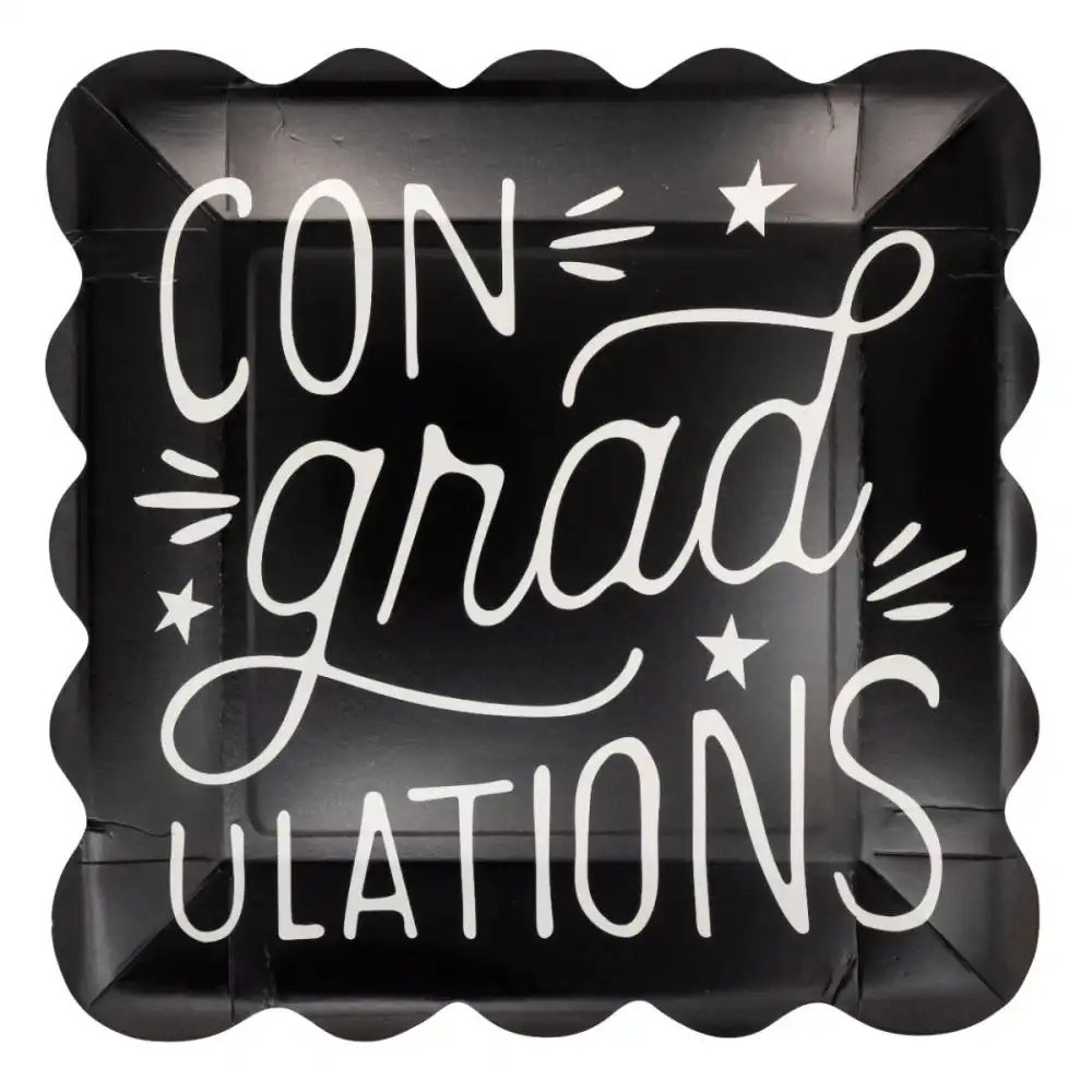 My Mind's Eye 8-Piece ConGRADulations Paper Plates