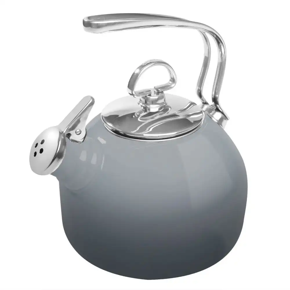 Chantal 1.8Qt. Enamel-on-Steel Classic Tea Kettle | Ombre Fade Grey
