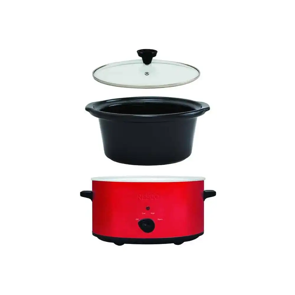 Alternative view of NESCO 6-Quart Slow Cooker | Red Metallic
