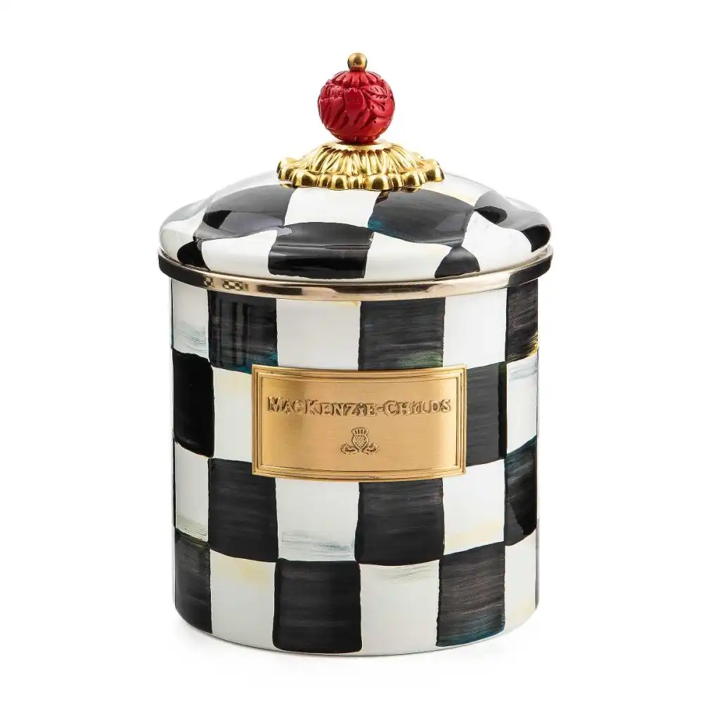 MacKenzie-Childs Courtly Check 38oz Small Canister