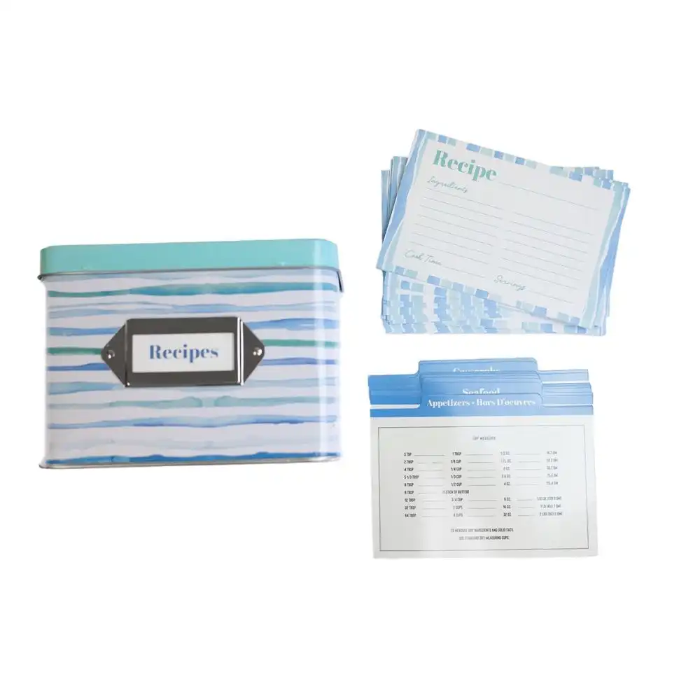 Alternative view of C.R. Gibson Tin Recipe Box | Coastal