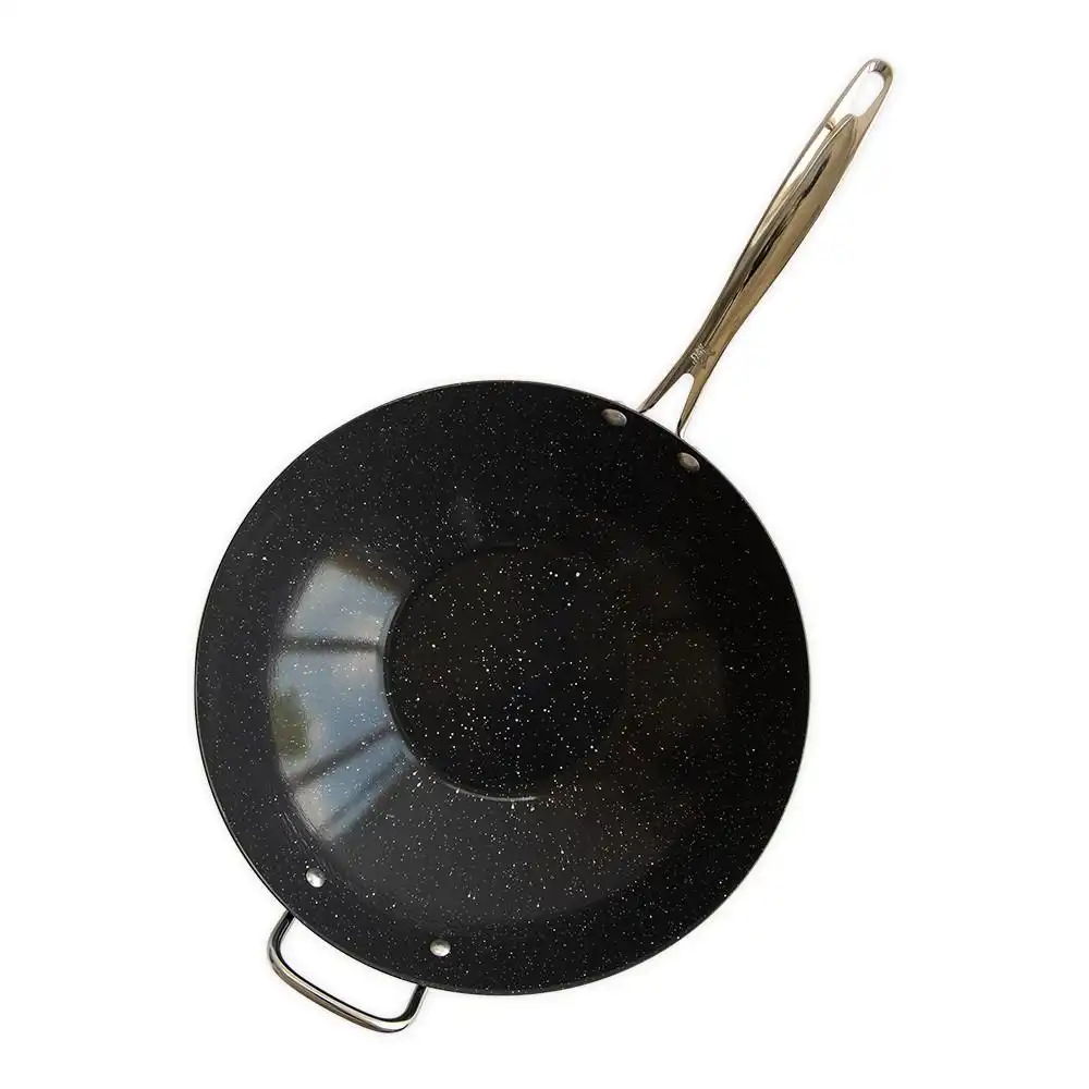 Alternative view of Nordic Ware Basalt 14" Spun Wok