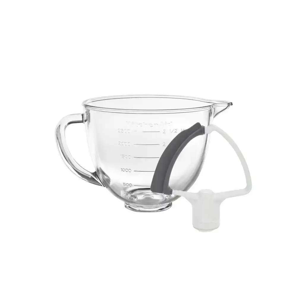 KitchenAid 3.5-Quart Glass Bowl + Flex Edge Beater | Fits 3.5-Quart KitchenAid Artisan Mini Tilt-Head Stand Mixers