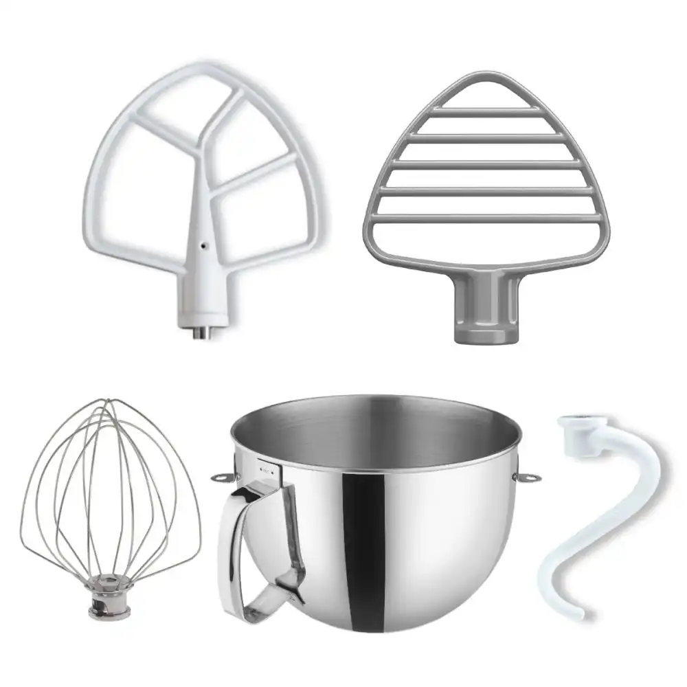 KitchenAid 6-Quart Stainless Steel Bowl + Coated Pastry Beater Accessory Pack | Fits 6-Quart KitchenAid Bowl-Lift Stand Mixers