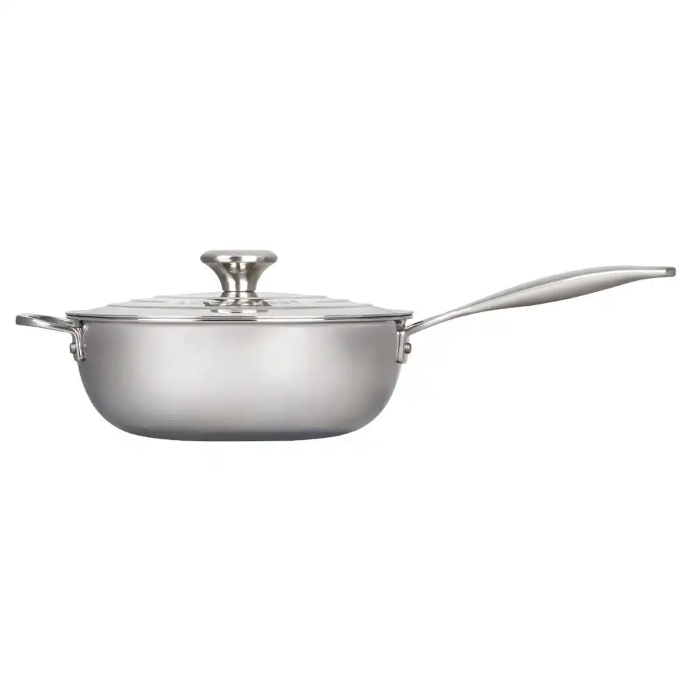 Alternative view of Le Creuset 3.5 Qt. Nonstick Saucier Pan | Stainless Steel