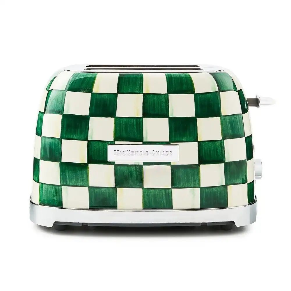 Alternative view of MacKenzie-Childs 2-Slice Toaster | Emerald Check