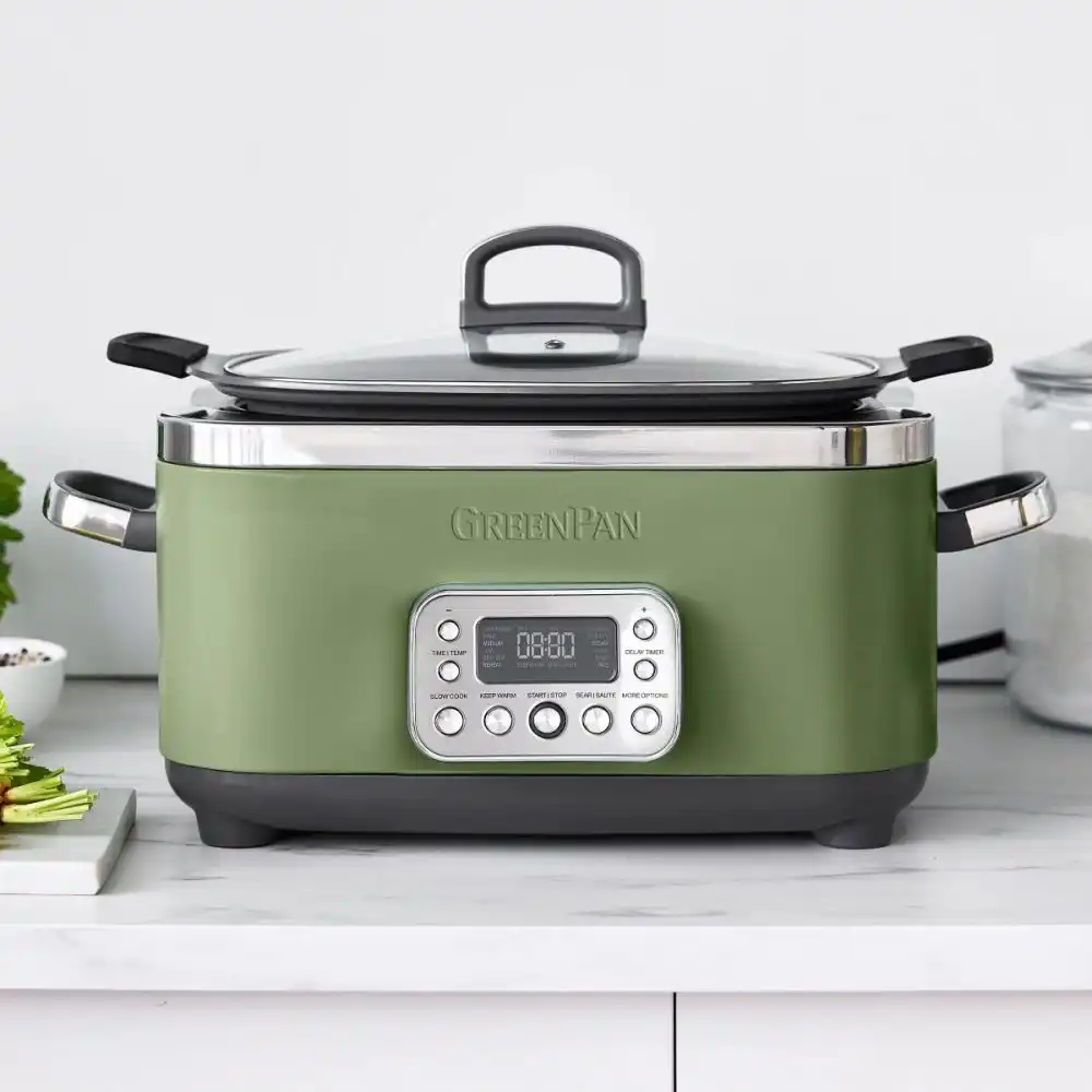 Alternative view of GreenPan Elite 14-in-1 6-Quart Slow Cooker | Sage Green