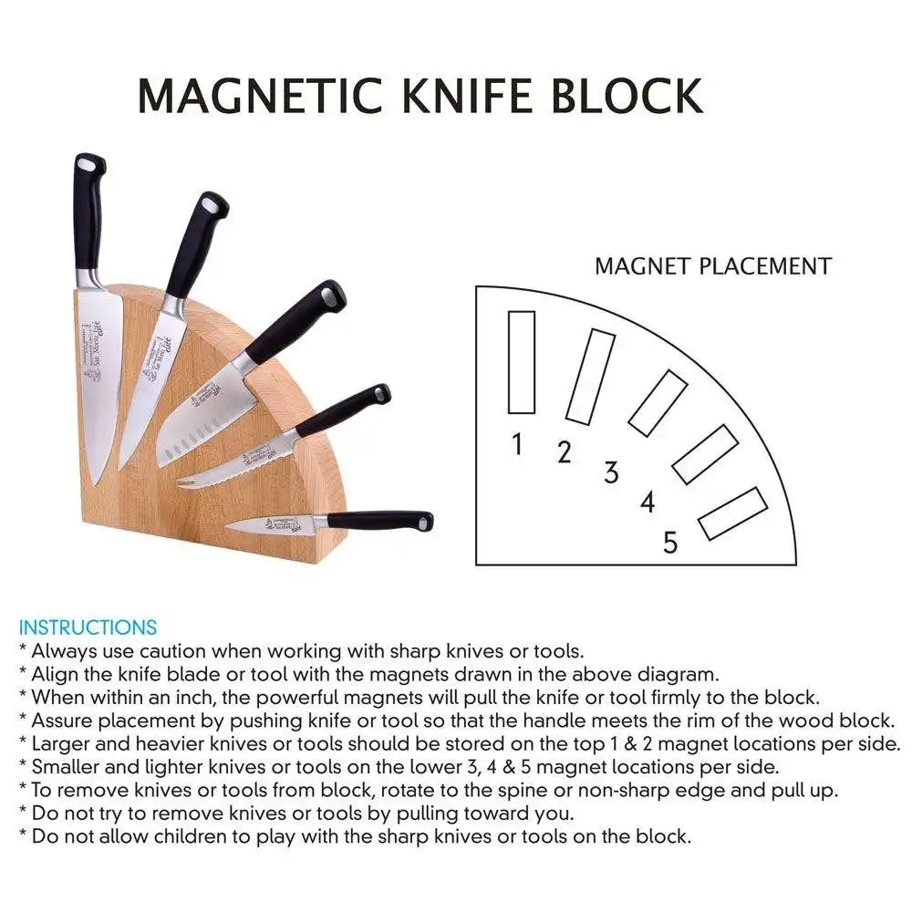 Alternative view of Messermeister Acacia Magnet Knife Block