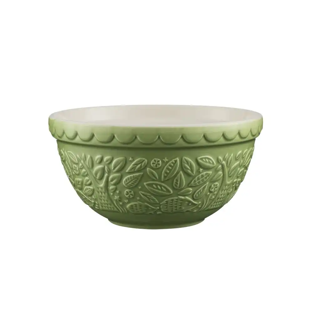Mason Cash In the Forest S30 (1.25 Qt) Embossed Mixing Bowl | Hedgehog (Green)