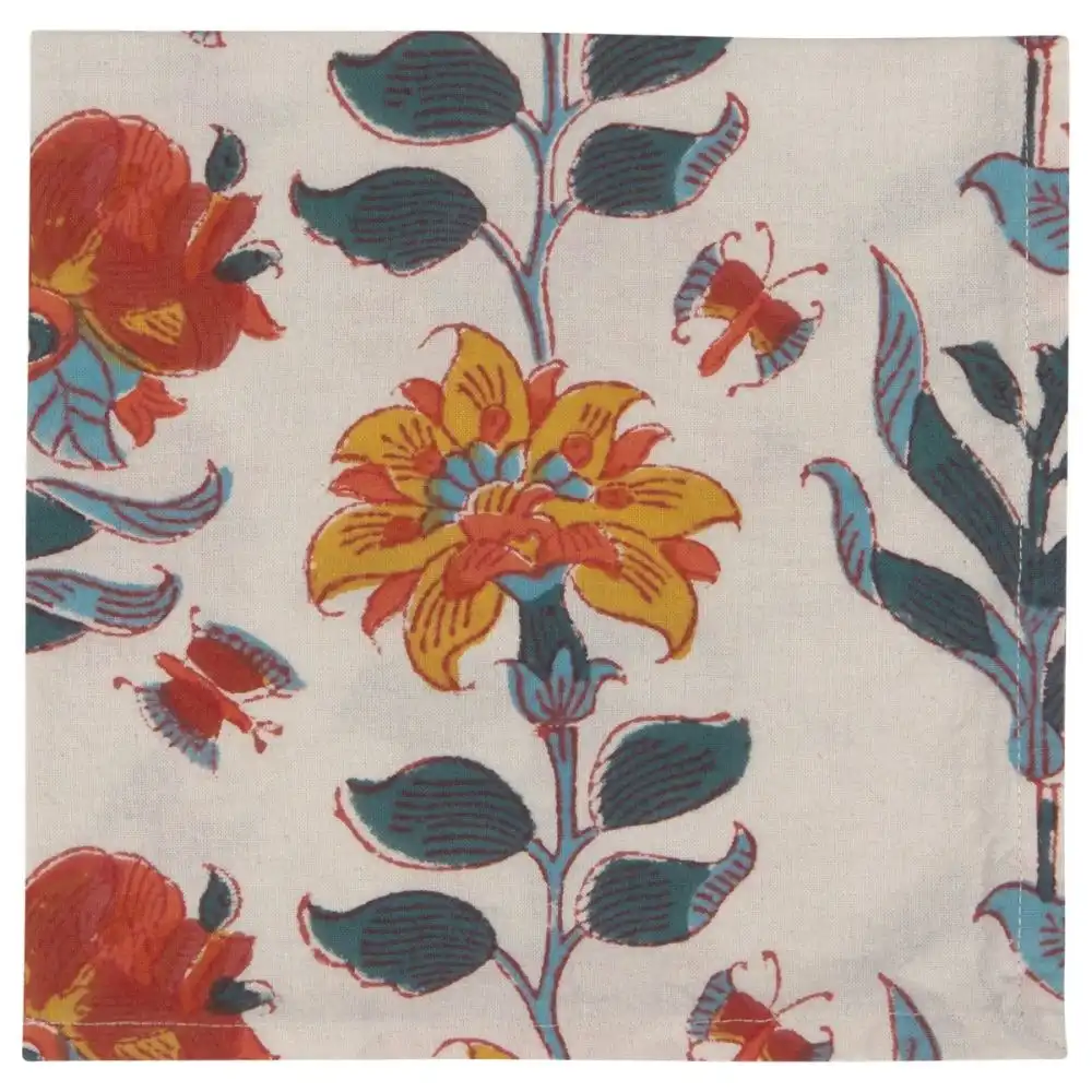 Alternative view of Danica Heirloom 18" Block Print Napkins (Set of 4) | Marigold