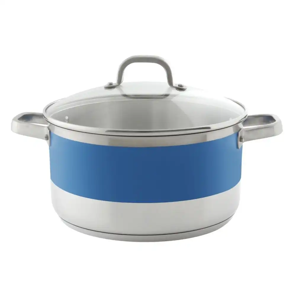 Chantal Stripes Stockpot with Glass Lid | 6 Quart