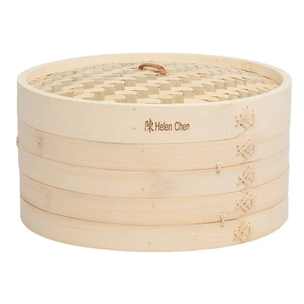 Helen's Asian Kitchen Two Tier Bamboo Steamer - 12 inch
