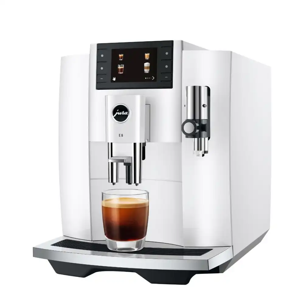 Alternative view of Jura E8 Automatic Coffee Machine | Piano White