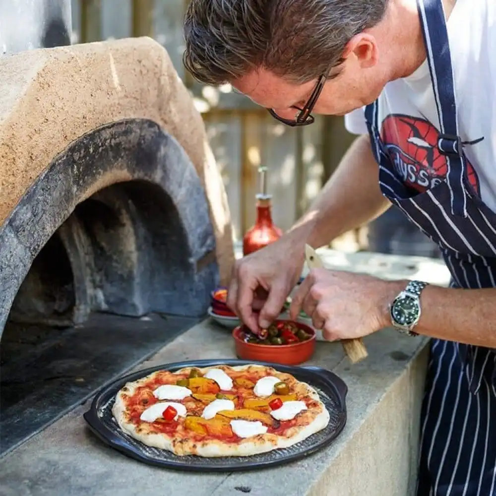 Alternative view of Emile Henry 14" Large Pizza Stone | Charcoal