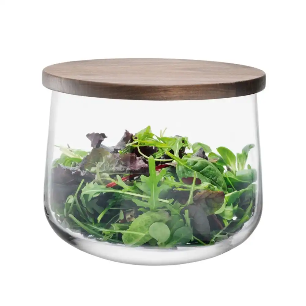 Alternative view of LSA City 8.5" Bowl & Walnut Lid | Clear