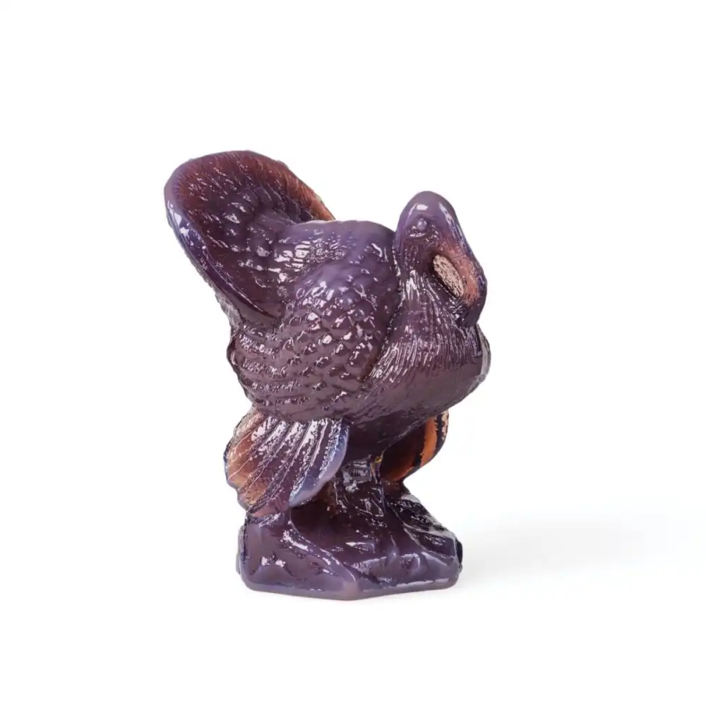 Mosser Glass 2.5" Turkey Figurine | Egg Plant