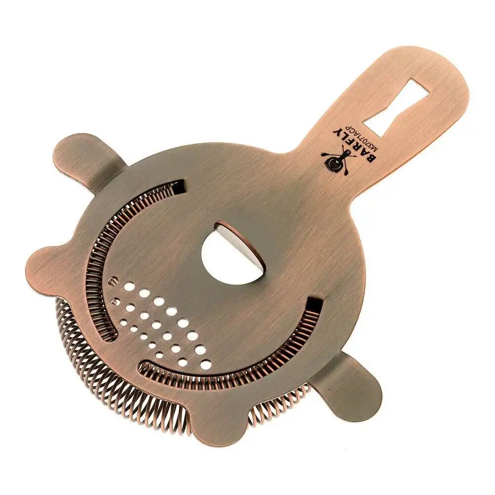 Alternative view of Mercer Barfly 4 Prong Heavy-Duty Spring Bar Strainer | Antique Copper