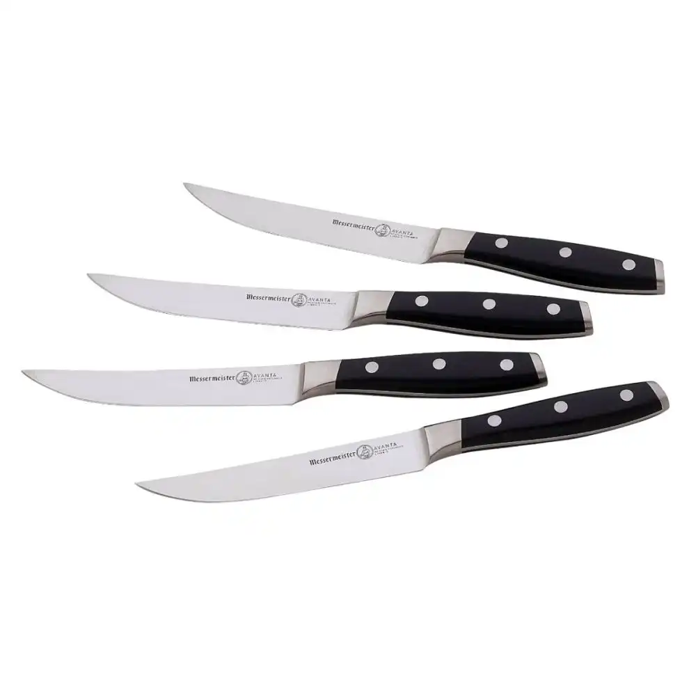 Alternative view of Messermeister Avanta 5" Fine Edge Steak Knife Set (Set of 4) | Black