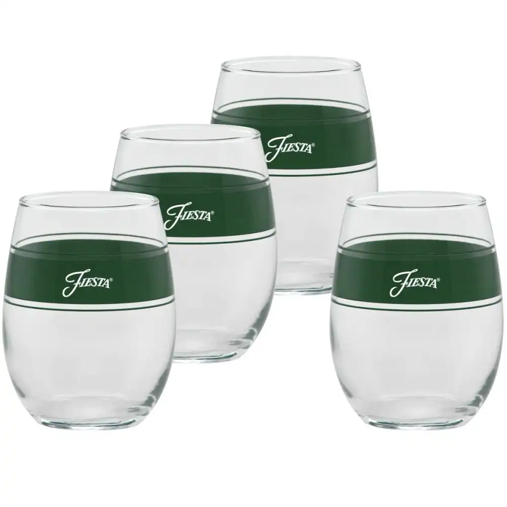 Fiesta® 15oz Stemless Wine Glasses (Set of 4) | Frame Jade