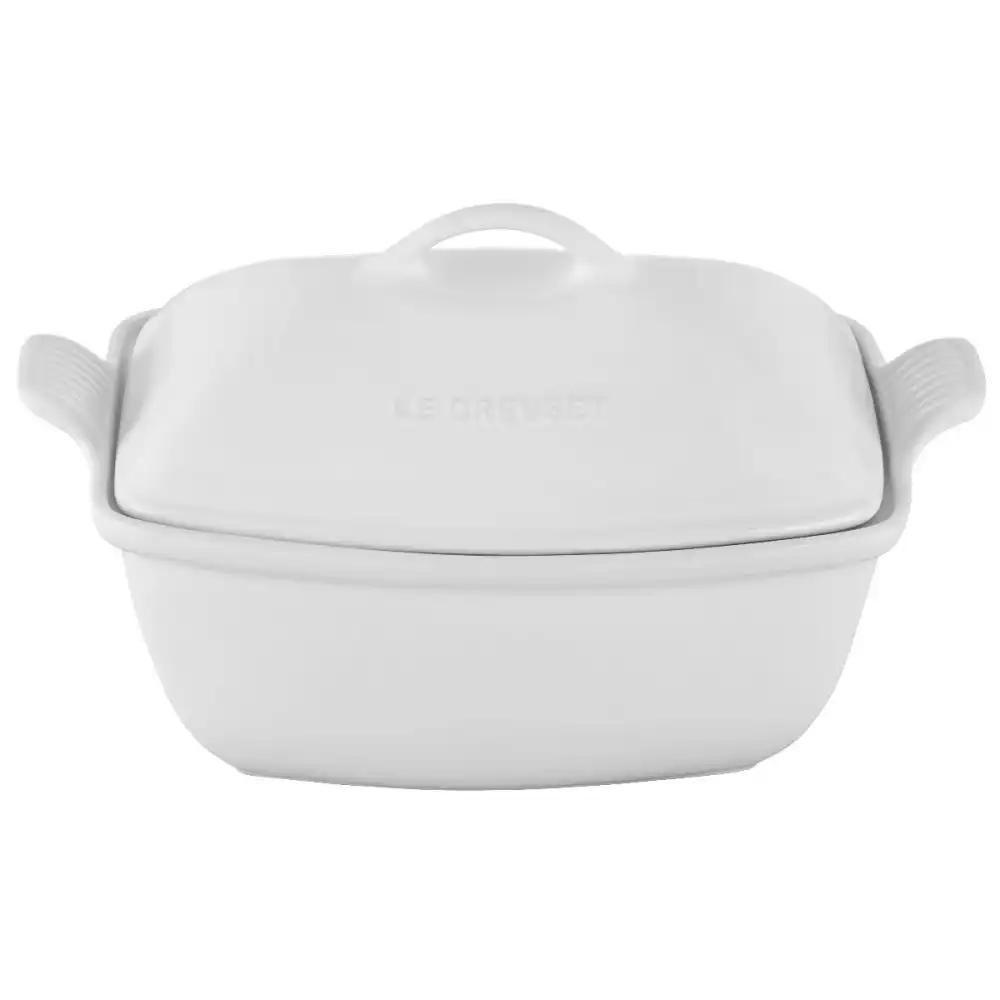 Le Creuset 4.5 Qt. Heritage Deep Covered Rectangular Baker | White