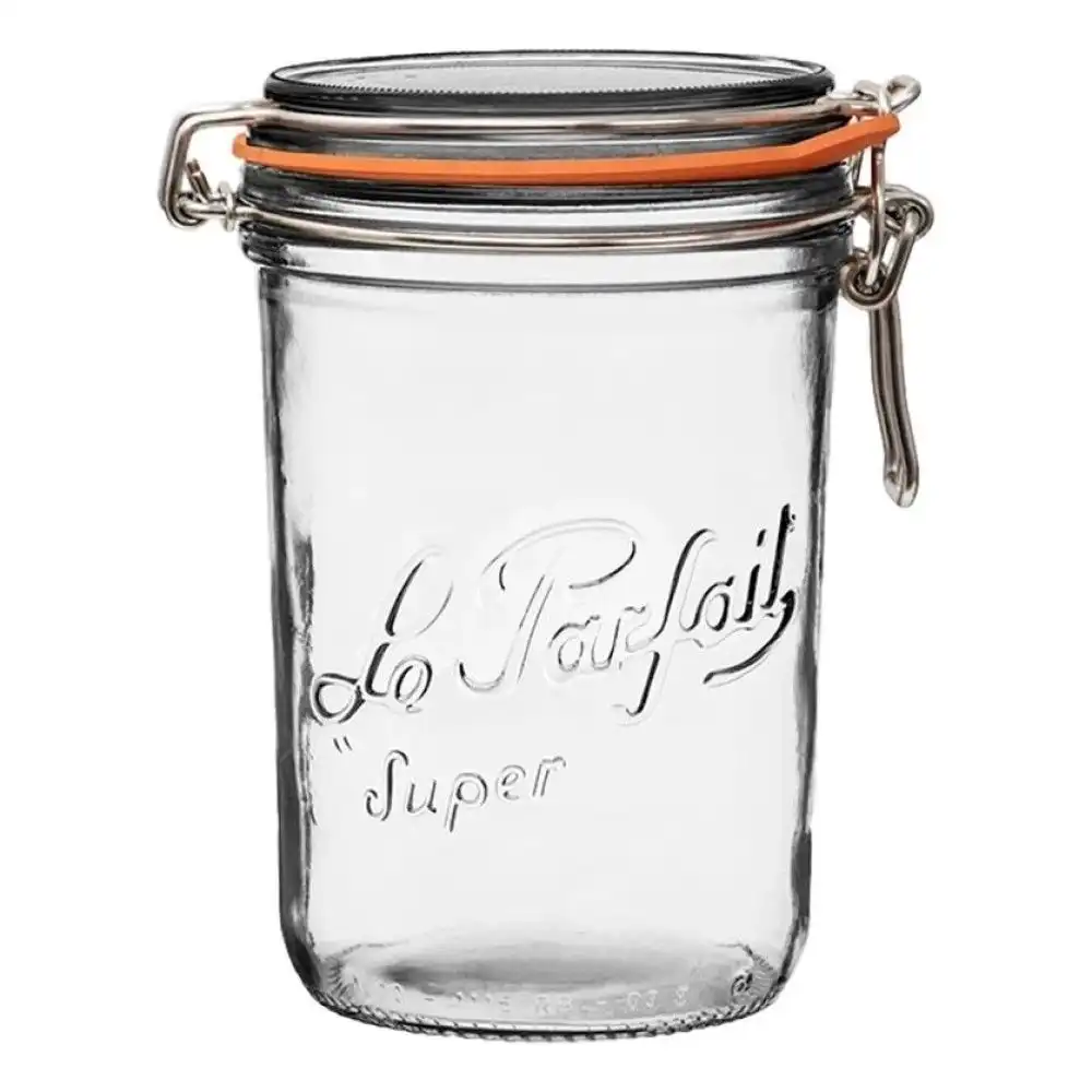 Le Parfait 1L Tapered French Glass Preserving Jar with Airtight Rubber Seal