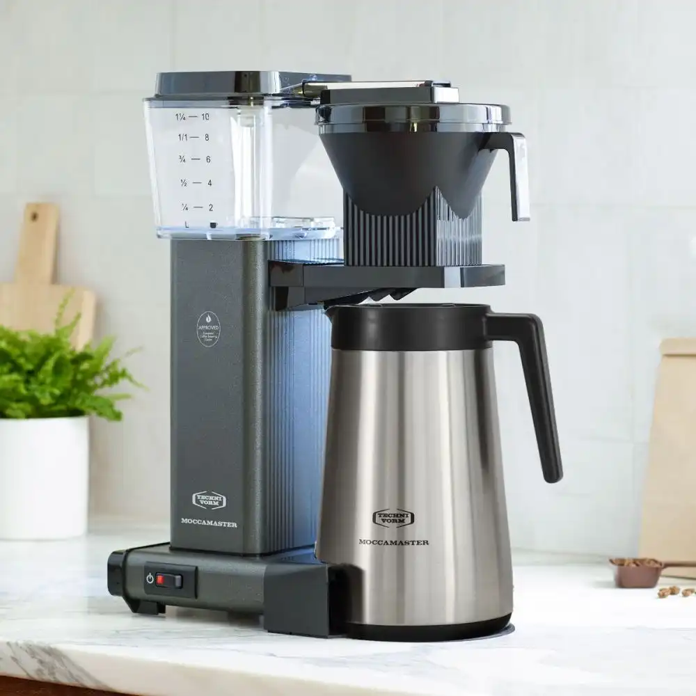 Alternative view of Moccamaster KBGT Automatic Drip-Stop Coffee Maker (40 oz Thermal Carafe) | Stone Grey