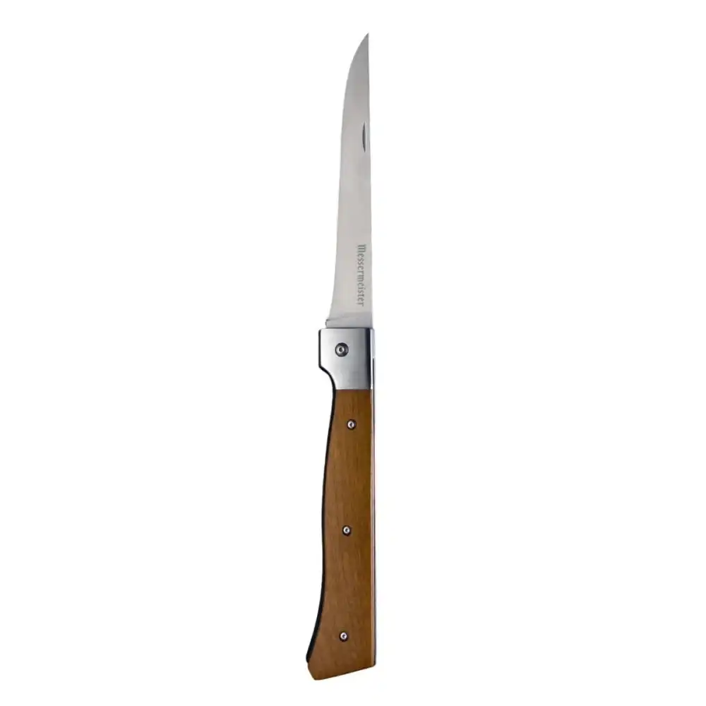 Messermeister Adventure Chef 6" Folding Fillet Knife | Carbonized Maple