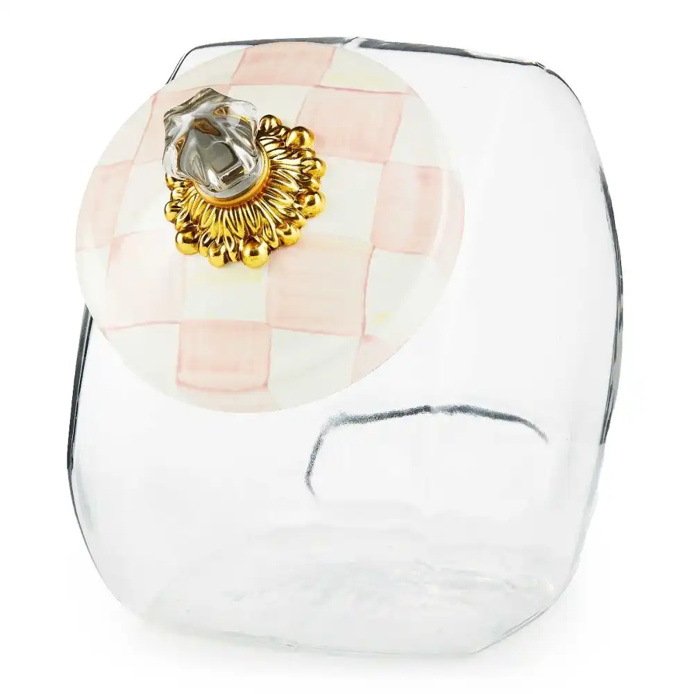 MacKenzie-Childs Cookie Jar with Rosy Check Lid