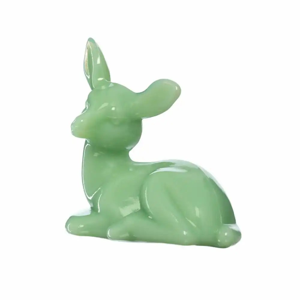 Mosser Glass Fawn Figurine | Jadeite