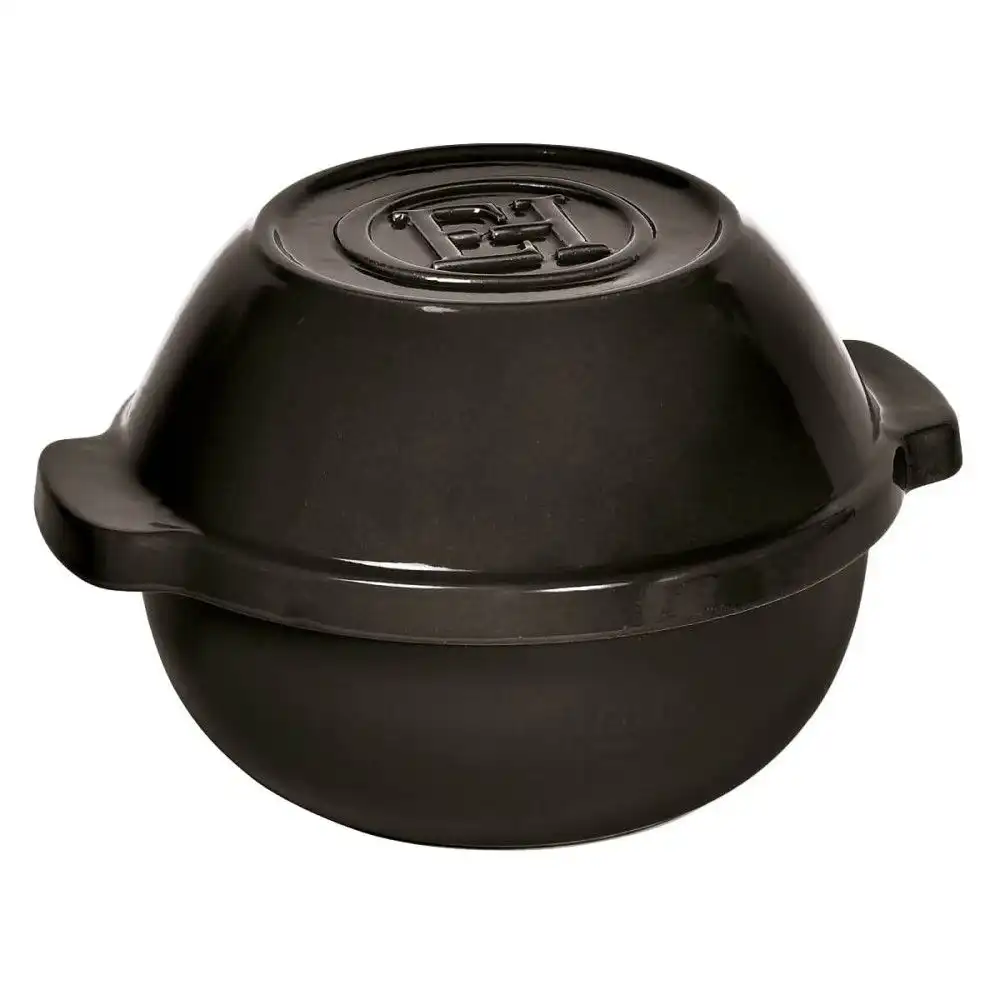 Emile Henry Ceramic Bread/Potato Cooker | Charcoal