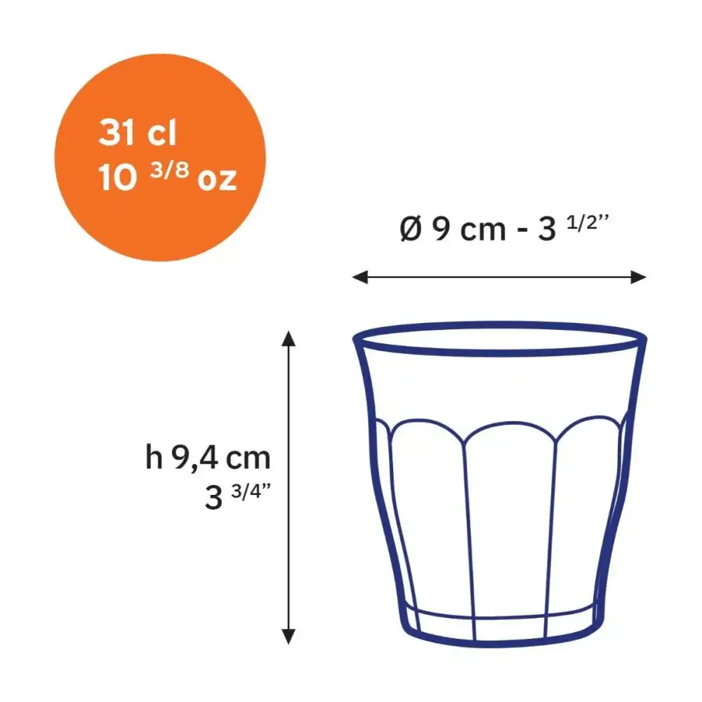 Alternative view of Duralex Picardie Sapphire 10.375oz Tumbler | Set of 6