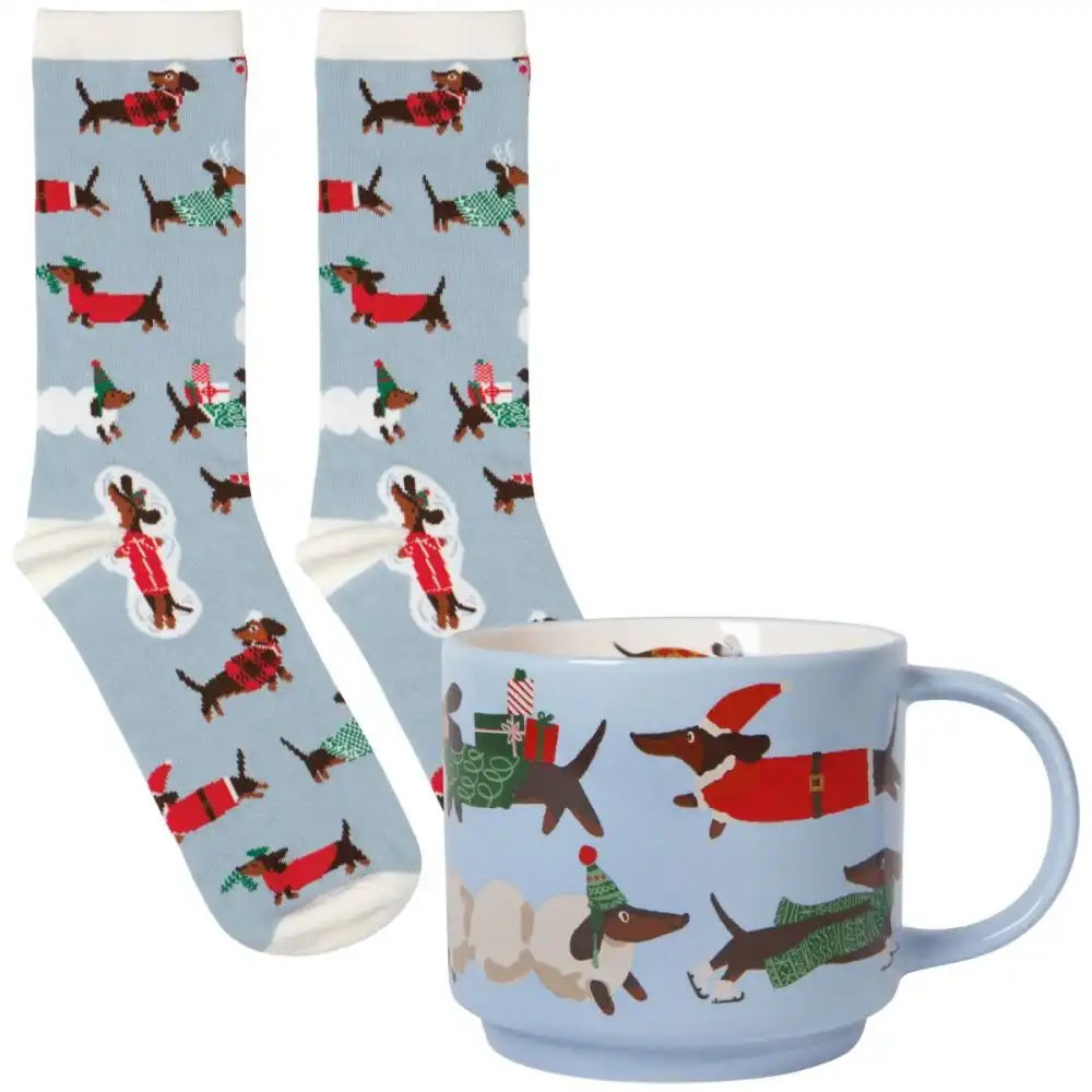 Danica Jubilee Mug and Socks (Set of 2) | Dashing Dachshunds