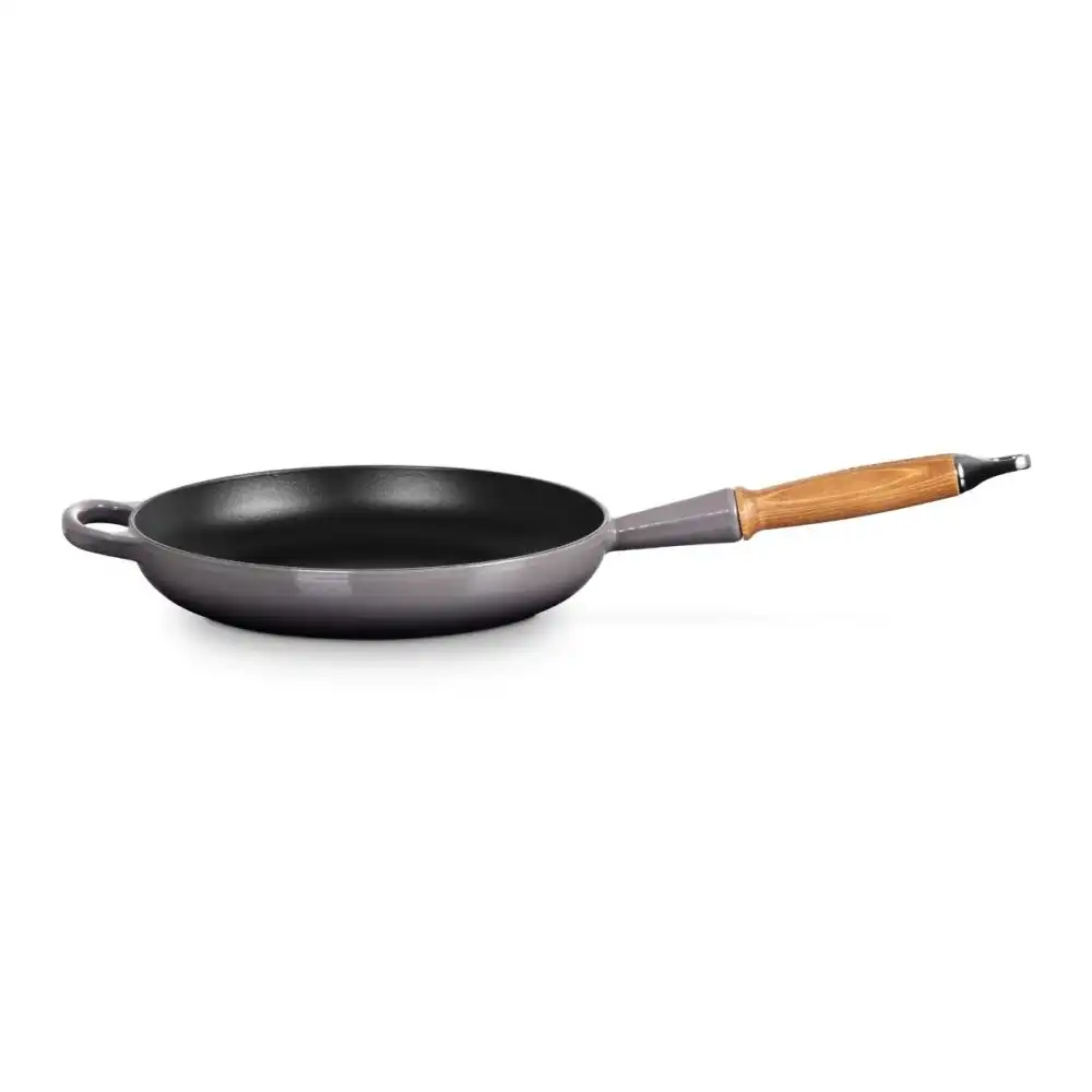 Alternative view of Le Creuset Alpine Collection 10.25" Round Fry Pan with Wood Handle | Oyster