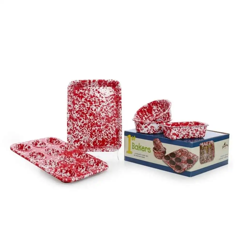 Alternative view of Crow Canyon 5-Piece Kid's First Bake Set | Red Splatter