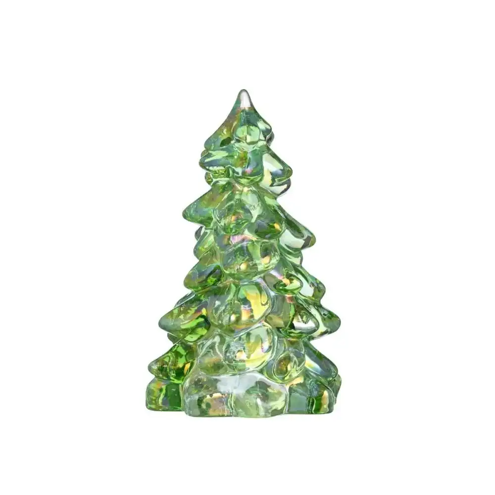 Mosser Glass Holiday Collection 5.5" Tree Figurine | Apple Green Carnival