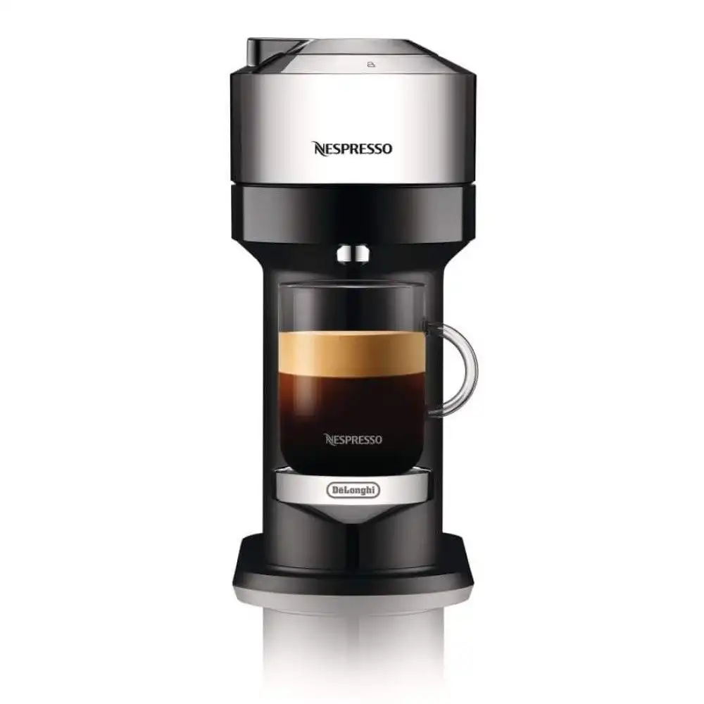 Nespresso Vertuo Next Premium Coffee & Espresso Machine by De'Longhi | Chrome