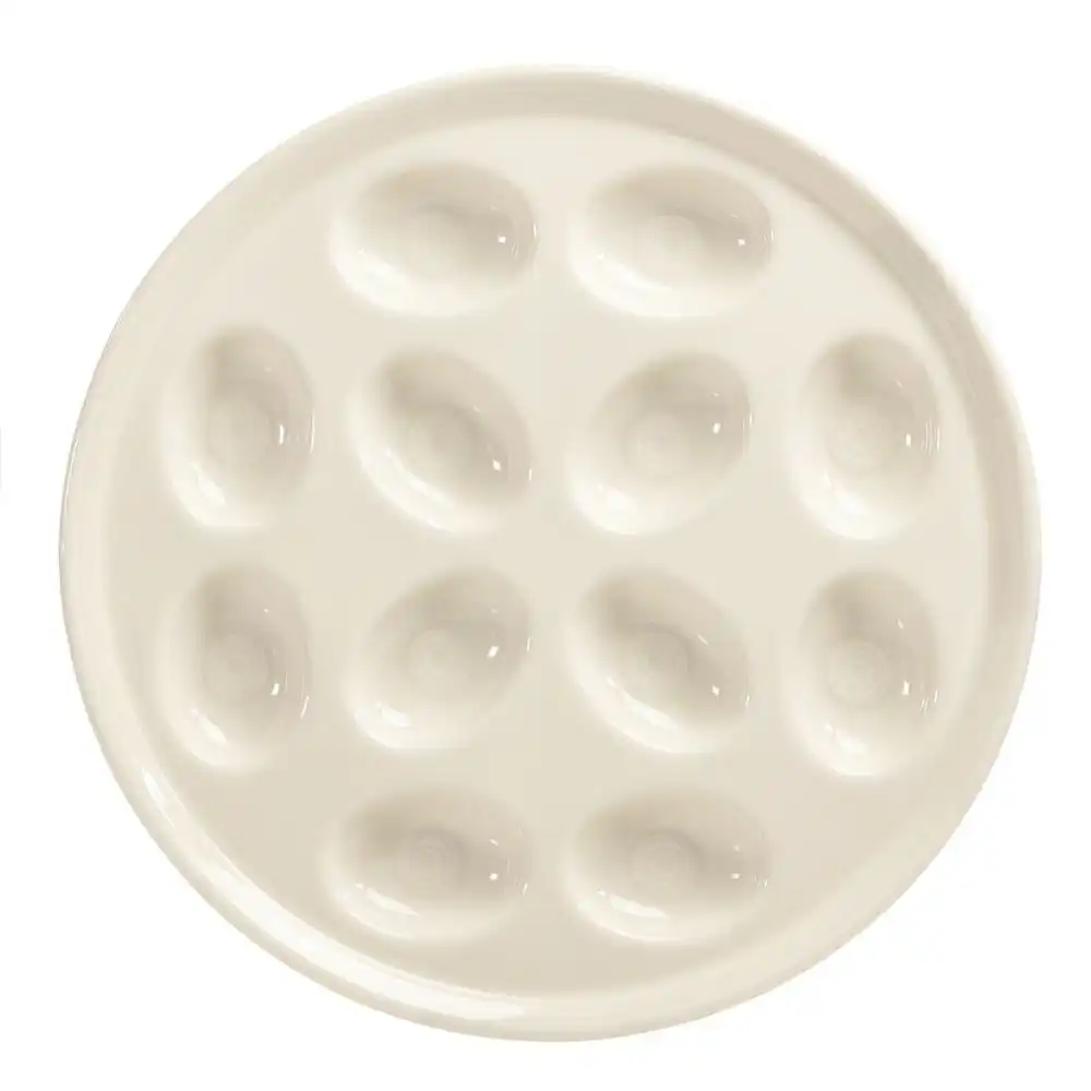 Fiesta® 11.25" Round Egg Serving Platter | Linen