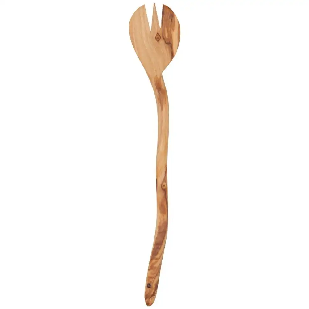 Alternative view of Danica Heirloom Wavy Salad Servers (Set of 2) | Olive Wood