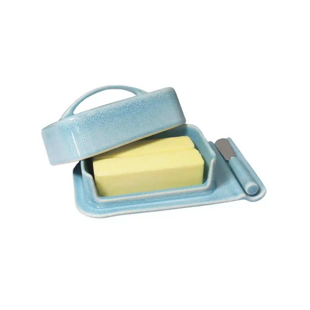 Butterie Porcelain Mess-Free Butter Dish | Sky Blue