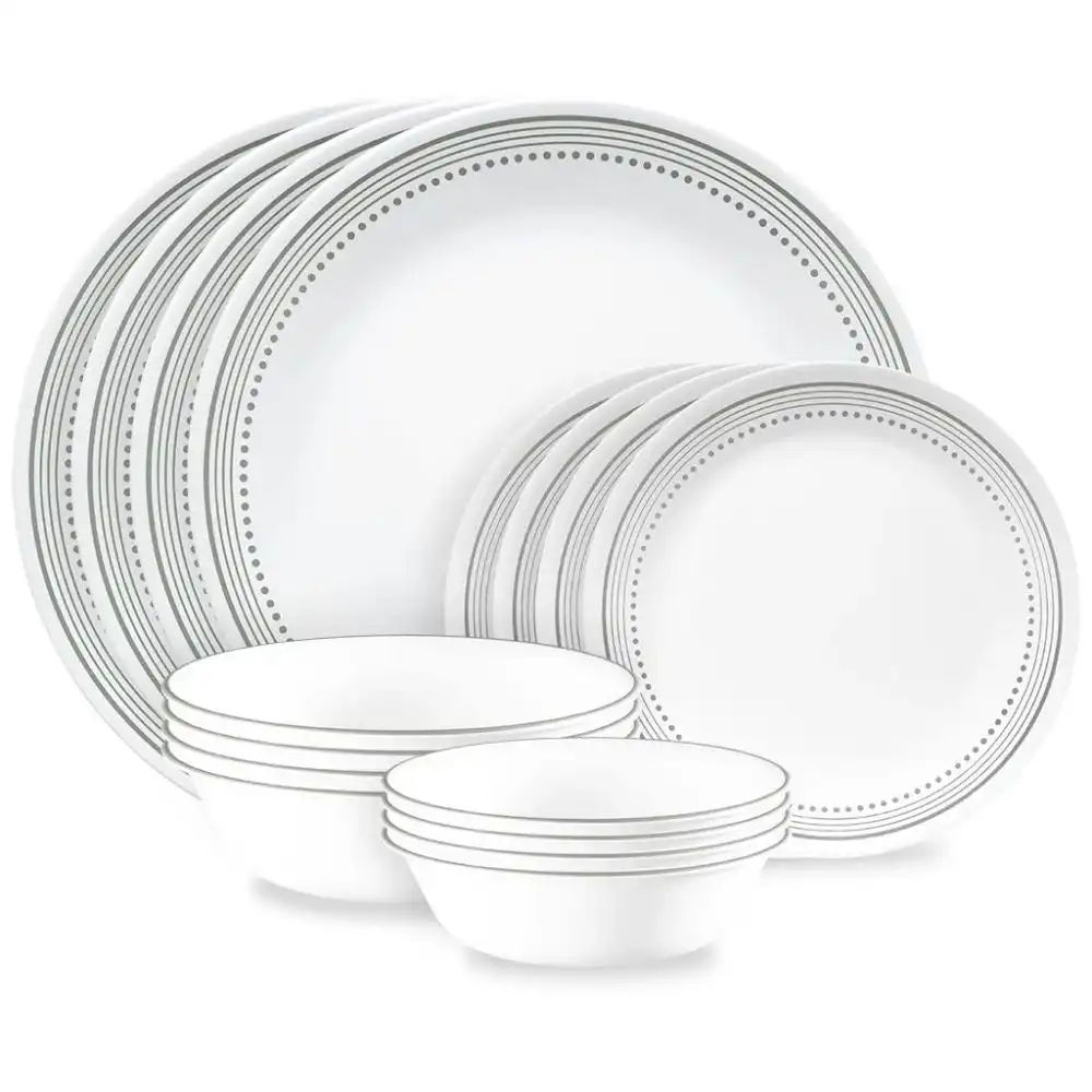 Corelle 16 Piece Dinnerware Set | Mystic Gray