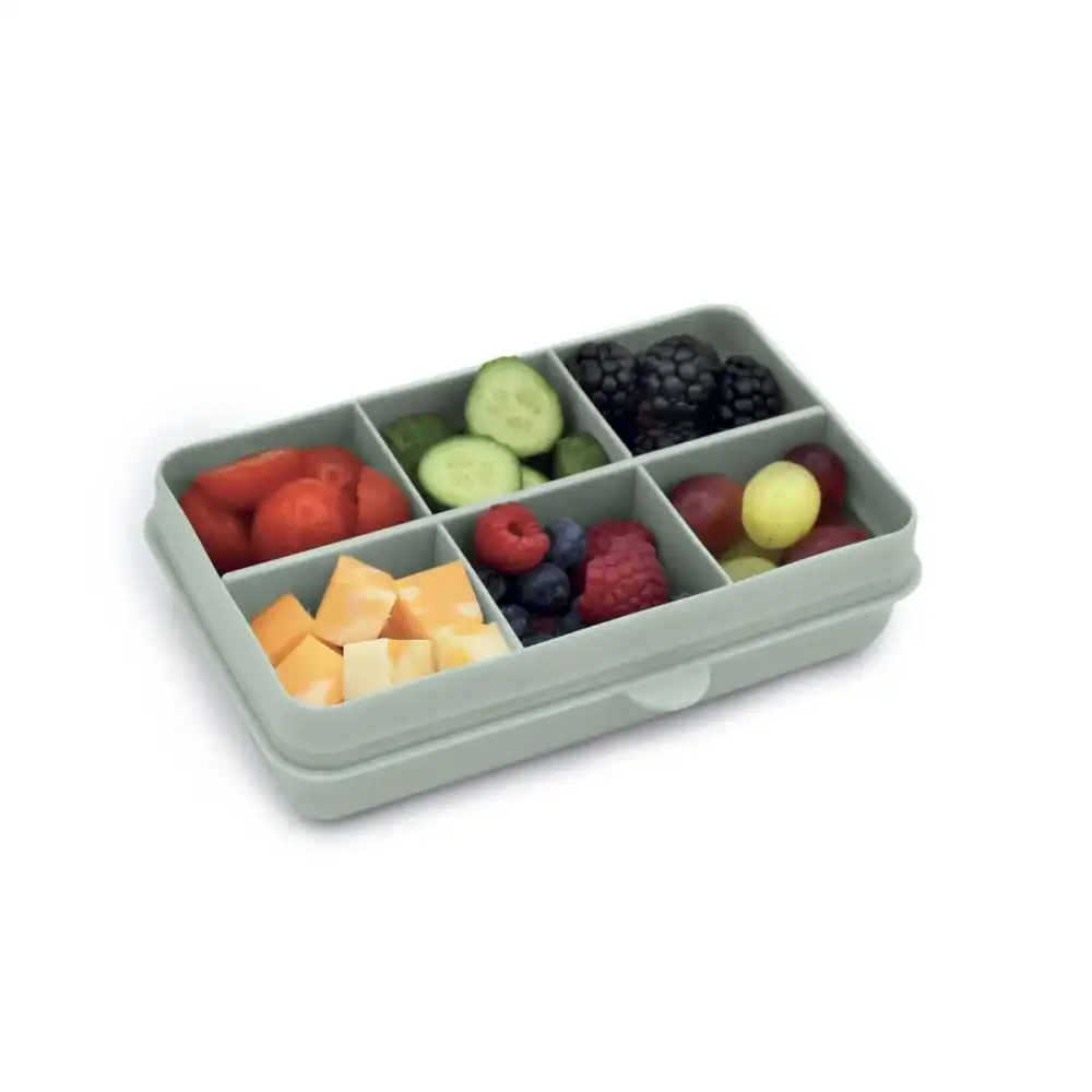 Alternative view of Melii 2-Pack 6 Compartment Mini Snackle Box | Sage & Cactus Fern