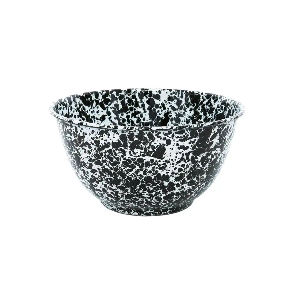 Crow Canyon Large Serving/Salad Bowl | Black Splatter