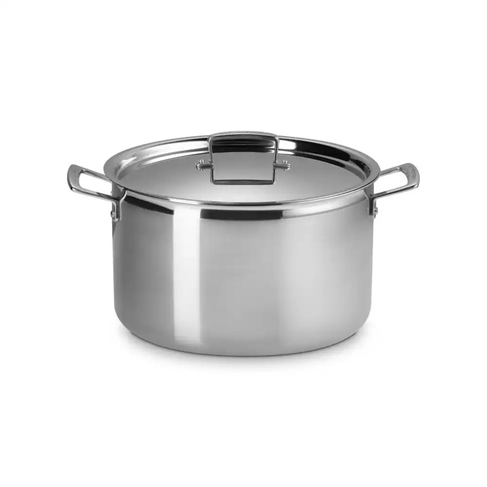 Le Creuset Classic Stainless Steel 10 Qt. Deep Stockpot with Lid