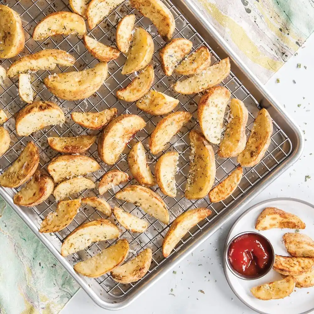 Alternative view of Nordic Ware Naturals Half Sheet with Oven-Safe Nonstick Grid