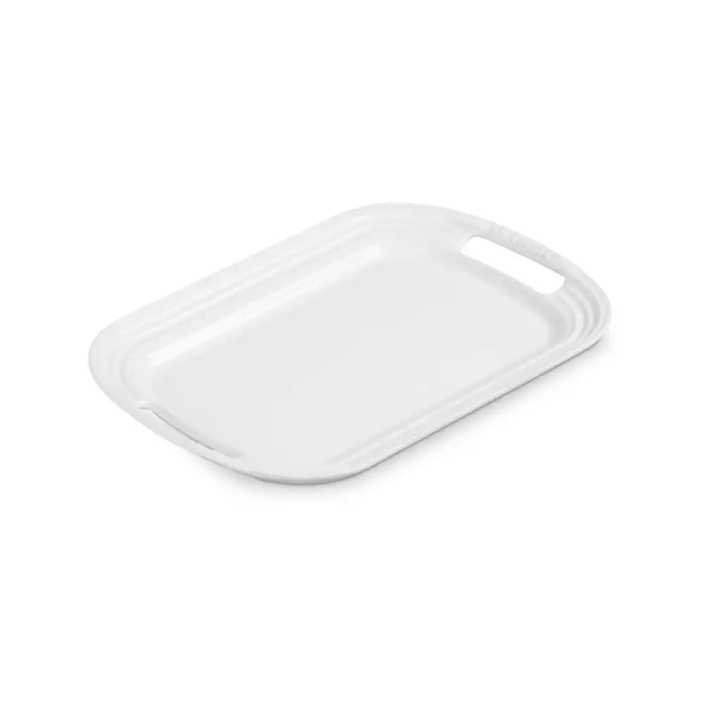 Alternative view of Le Creuset Stoneware 14" Serving Platter | White