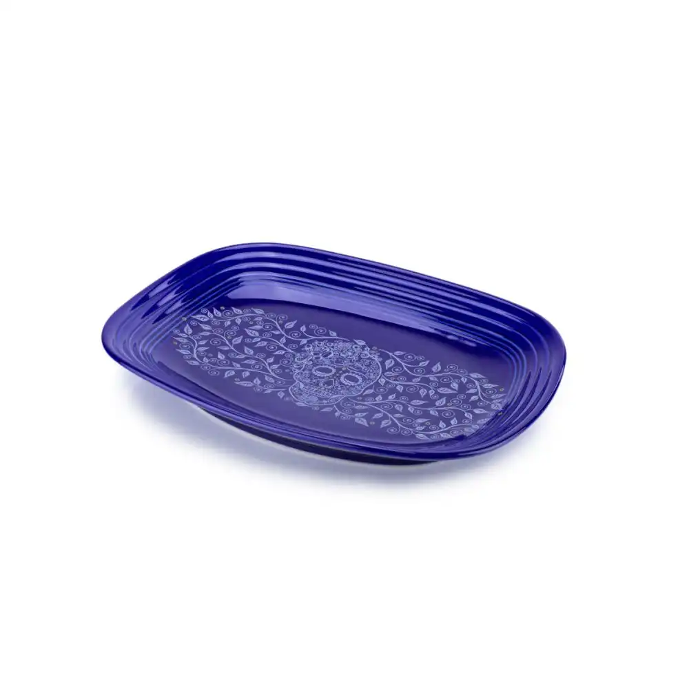 Fiesta® 11.75" Rectangular Platter | Skull and Vine Twilight