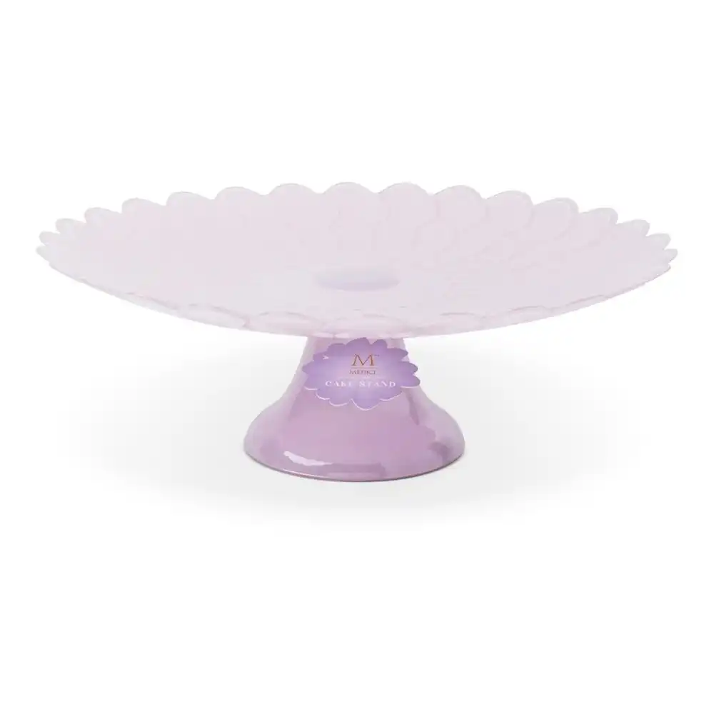 Core Home 13" Scalloped Daisy Cake Stand | Lavender Mist