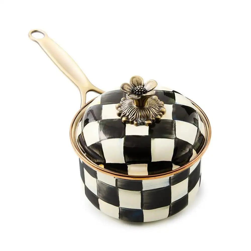 MacKenzie-Childs Courtly Check 1 Qt. Saucepan
